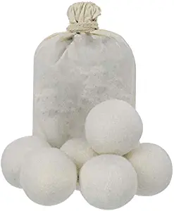 Dryer Balls Dry Faster Natural Fabric Softener, Removes Static Cling and Helps Dry Your Laundry up to 25% Faster, White 6 Count