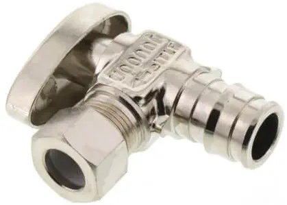 5 Pcs, Uponor (Wirsbo) 1/2 ProPEX Full-Port Angle Stop Valve (Lead Free Brass)