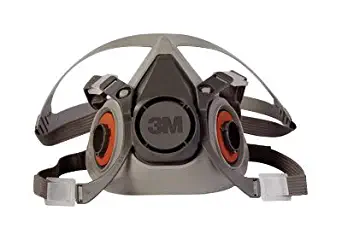3M Medium Thermoplastic Elastomer Half Mask 6000 Series Reusable Standard Respirator With 4 Point Harness And Bayonet Connection