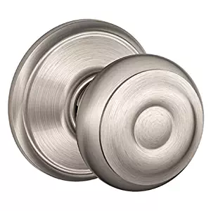 Schlage F40GEO619 Georgian Privacy Knob, 1 Pack, Satin Nickel