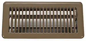Rocky Mountain Goods Floor Register 4X12 (Duct Opening Measurements) - Heavy Duty Walkable Register - Premium Finish - Easy Adjust air Supply Lever - 4 inch by 12 Inch Floor Vent (Brown)