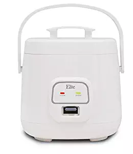 Elite Cuisine ERC-135 Maxi-Matic 4 Cup Mini Rice Cooker, White