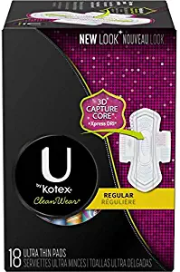 U by Kotex Ultra Thin Regular Maxi Pads 18