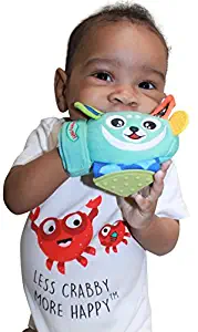 Yummy Mitt Teething Mitten- -Natural Self-Soothing Handy Teething Remedy- 3-8 Months- 100% Cotton (NOT Polyester) and Side Teether Tabs (Yummy Buddy)