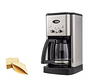 Cuisinart DCC-1200 12 Cup Coffeemaker, Black/Silver With Filters