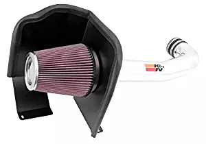 K&N Performance Air Intake Kit 77-3082KP with Polished Metal Tube and Lifetime Red Oiled Filter for Escalade, Silverado 1500, Suburban, Tahoe, Sierra, Yukon, Denali,XL