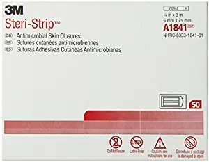3M Steri-Strip Antimicrobial Skin Closures A1841, 50 Bags (Pack of 4)
