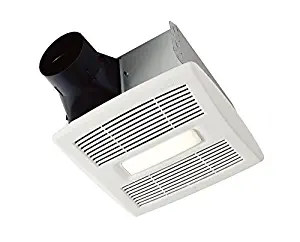 Broan-NutoneAE80BLInVent Series Single-Speed Fan with LED Light, Ceiling Room-Side Installation Bathroom Exhaust Fan, ENERGY STAR Certified, 1.5 Sones,
