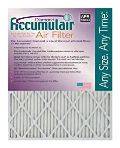 Accumulair Diamond 14x20x1 (13.5x19.5) MERV 13 Air Filter/Furnace Filters (Pack of 2)