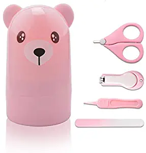 Baby Manicure Set | 4-in-1 Baby Grooming Kit, Baby Nail Clippers, Scissor, File & Tweezer | Baby Nail Care Kit for Newborn, Infant & Toddler