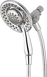 Delta Faucet 4-Spray Touch Clean In2ition 2-in-1 Dual Hand Held Shower Head with Hose, Chrome 75486C