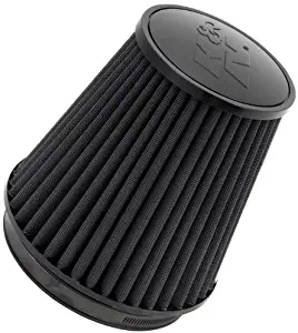 K&N Universal Clamp-On Air Filter: High Performance, Premium, Washable, Replacement Filter: Flange Diameter: 6 In, Filter Height: 7.5 In, Flange Length: 1 In, Shape: Round Tapered, RU-3101HBK