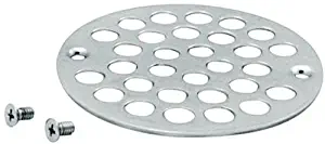 Westbrass D3192-26 4" OD Sold Brass Shower Strainer Cover, Polished Chrome