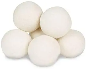 Eco- Friendly Organic XL 6-Pack Reusable Natural Fabric Softener for Laundry, Wool Dryer Balls