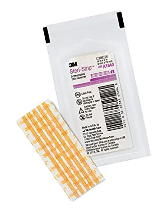 3M Steri-Strip Skin Closures, 1/8" x 3", Envelope of 5