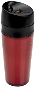 OXO Good Grips Plastic LiquiSeal Travel Mug, 13 Ounce, Textured Red