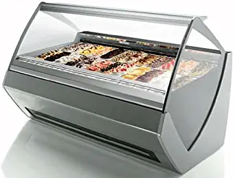 VENTURA XP II TECNICA Gelato Ice Cream Showcase Display Freezer / Gelato Machine T6 (5 Liter Pan / 12 Flavors)