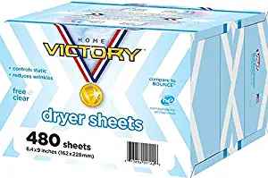 Home Victory Dryer Sheets, Free & Clear, 480Count