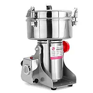 RRH 1000G Swing Type Grain Mill Electric Spice Nut and Coffee Grinder High Speed 25000 RPM Stainless Steel 2800W Powder Machine 50-300 Mesh, for Herbs Corn Sesame Soybean Pepper Bait Feed