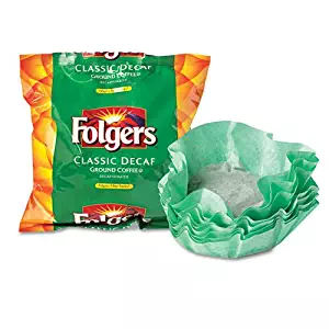 Folgers Filter Packs Classic Decaf Ground Coffee, 40 Filter Packs, Premeasured Coffee and Filter in a Single Pouch