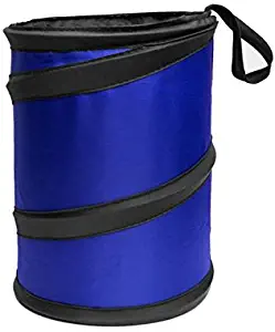 FH Group FH1120BLUE Auto Car Trash Can Portable Collapsible Car Trash Can Waterproof Garbage Container Small, Blue Color