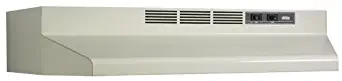 Broan 412402 Ductless Range Hood Insert with Light, Exhaust Fan for Under Cabinet, Bisque White, 24"