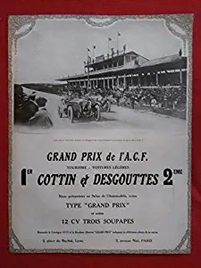 1924 COTTIN & DESGOUTTES GRAND PRIX de l'A.C.F. VINTAGE LARGE NON-COLOR AD - FRENCH - WONDERFUL ORIGINAL !!