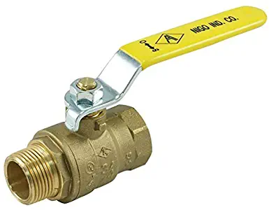 Nigo Industrial Co. 101SS"Lead Free" Series Forged Brass Ball Valve, UL/FM/CSA/CGA/AGA/ANSI/NSF 372 / California AB 1953 Approved, Lever Handle, NPT Female, Full Port 600WOG (1/2")