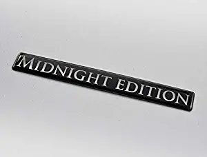 Midnight Edition Real Metal Premium Emblem Badge 5"x .75" Custom Car Trunk or Motorcycle Motif