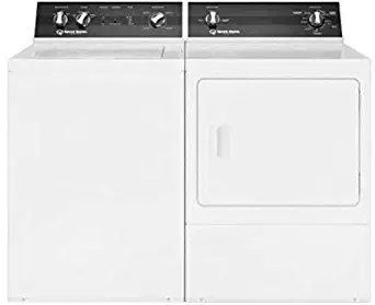 Speed Queen White Electric Laundry Pair with TR3000WN 26" Top Load Washer and DR3000WE 27" Front Load Electric Dryer