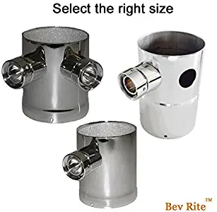 Bev Rite Beer Column Tower Extension Adapter, Add A Tap [Select a Size] (Add 1 (Single to Double))
