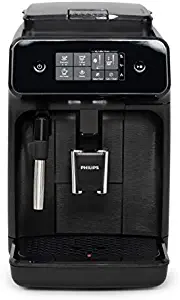 Philips Carina 1200-Series Compact Super-Automatic All-In-One Programmable Espresso Machine w/Panarello Steam Wand - EP1220/04
