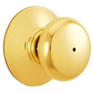 Schlage F40PLY605 Plymouth Privacy Knob, Bright Brass