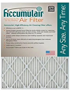 Accumulair Platinum 16x30x2 (15.5x29.5x1.75) MERV 11 Air Filter/Furnace Filters (6 Pack)