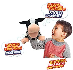 Mindscope Sing-A-Song Puppets Electronic Singing Animal Puppets Make Animal Noises And Also Sing Old Macdonald And If You Are Happy And You Know It (Cow)