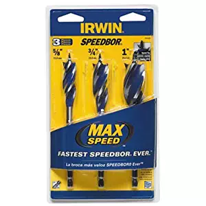 IRWIN Tools SPEEDBOR Max Speed Wood Drill Bit Set, 3-Piece (3041003)