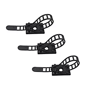 50pcs Cable Clips the Adhesive Cable Ties, Adjustable Nylon Cable Zip Ties and Adhesive Cable Clips with Optional Screw Mount for Cord Management (Black)