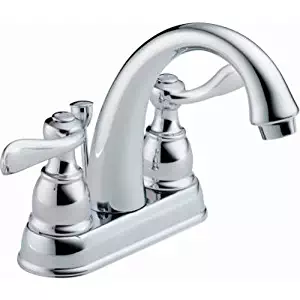 Delta Faucet Windemere 2-Handle Centerset Bathroom Faucet with Metal Drain Assembly, Chrome B2596LF