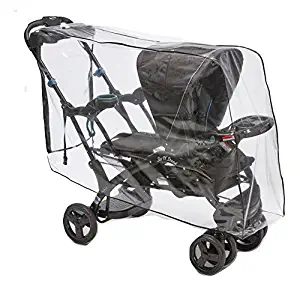 Sasha's Premium Series Rain and Wind Cover for Baby Trend Sit N Stand Ultra Tandem Stroller