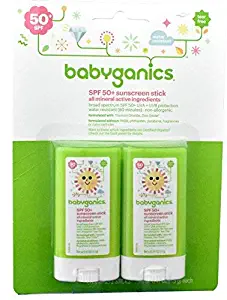 Babyganics - SPF 50+ Mineral Sunscreen Stick - 0.47 Ounce - Pack of 2